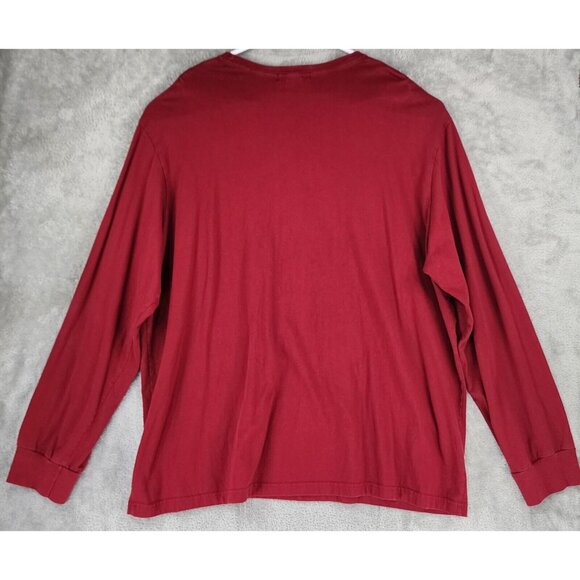 Polo Ralph Lauren Shirt Mens XXL Red Blue Embroidered Logo Long Sleeve Pullover - Picture 2 of 10